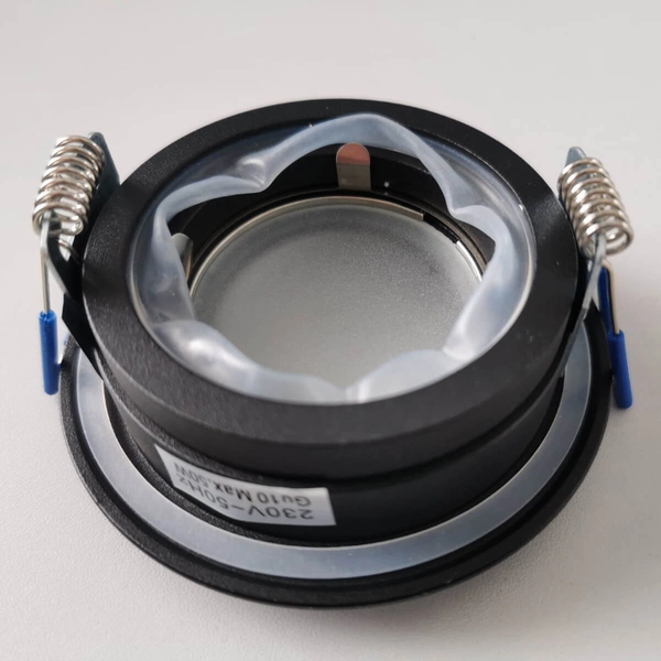 Sufitowa LAMPA wpust LAGOS LP-4425/1RM BK Light Prestige okrągła OPRAWA regulowane oczko do zabudowy IP65 czarne