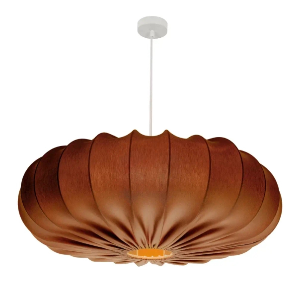 Lampa wisząca z abażurem CAFEE brązowa 31-39248 1xE27 tkaninowa