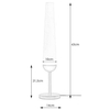 Stołowa lampka tuba BERN 107904 Markslojd modernistyczna szkło białe mosiądz