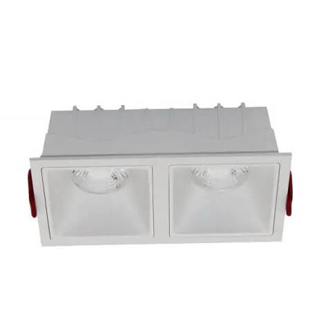 Prostokątna lampa sufitowa Alfa DL043-02-15W4K-D-SQ-W LED 30W 4000K biały