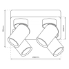 Lampa na podsufitce regulowane ANDY ML9940 do kuchni biało złoty