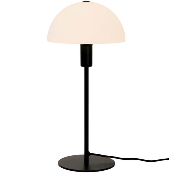 Nocna lampka grzybek Ellen 2112305003 do sypialni czarny biały