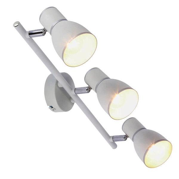 Potrójna lampa ścienno-sufitowa 93-63403 regulacja biała chrom