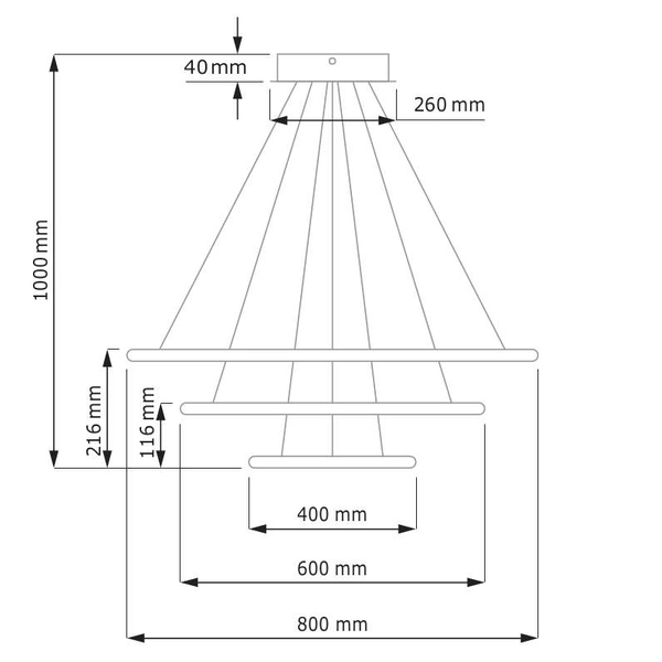 LAMPA wisząca SLIM/000005/3000/W MDECO metalowa OPRAWA kwadratowy ZWIS LED 117W 3000K biurowy biały