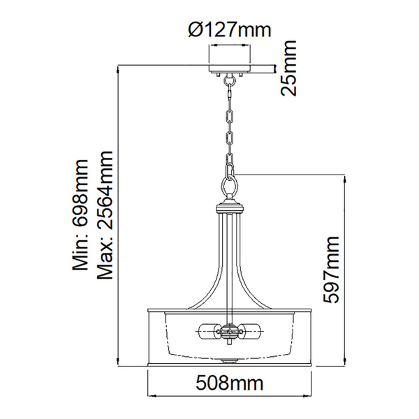Lampa wisząca nad stół Lacey KL-LACEY-P-L-AP Kichler okrąg biały srebrny