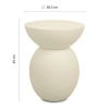 Okrągły stolik kawowy ARENE MM001501100324 beżowy z tworzywa 39cm