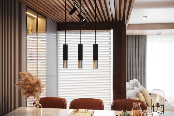 Modernistyczna LAMPA wisząca SL.0943 metalowa OPRAWA loftowy ZWIS tuby kaskada czarna chrom