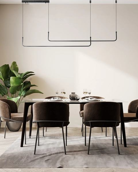 Lampa ledowa wisząca Mario AZ5445 z pilotem czarna