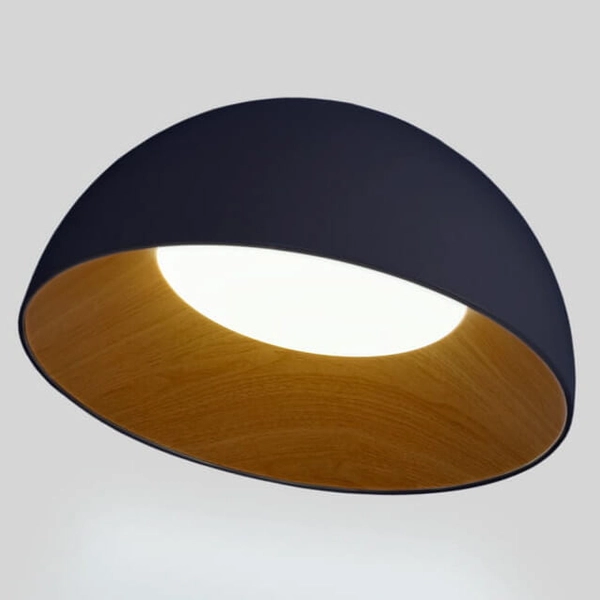 Nasufitowa lampa Piano ABR-POCC-24-B Abruzzo półokrąg drewniana czarna