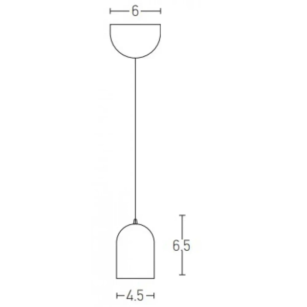 Minimalistyczna lampa wisząca 14108-B zwis żarówka do salonu czarny