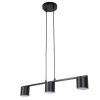 Zwisająca lampa do przedpokoju Mila 3 41344 tuby na belce czarny