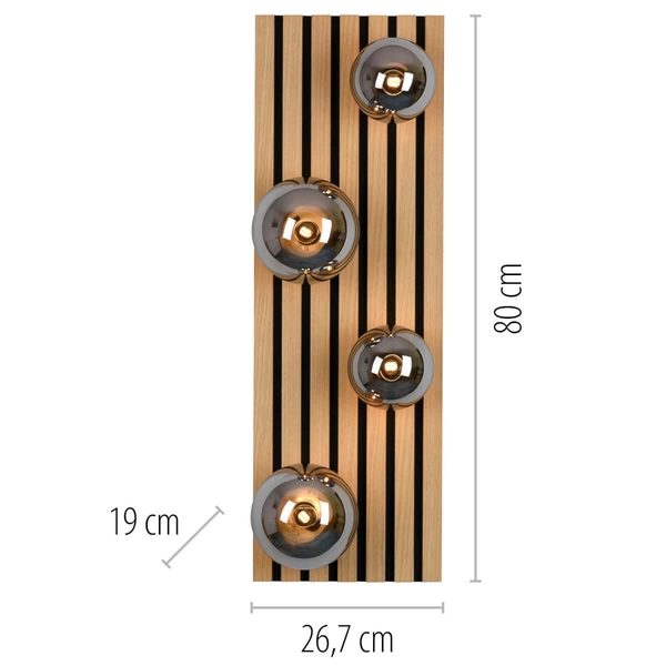 Plafon do sypialni GREEN STIK 15209-79 Just Light kule drewniany