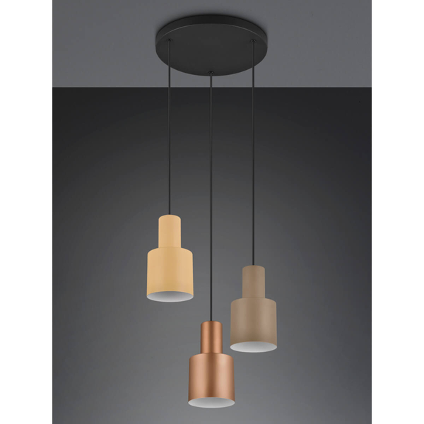 Kaskadowa lampa zwisająca ELIOR DL317319430 czarny brązowy multikolor