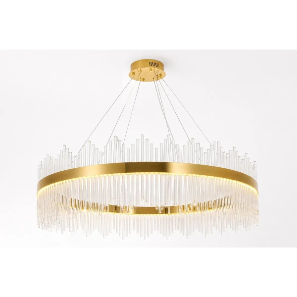 Żyrandol glamour HESTIA złoty ST-4999-120 1xLED 70W 3000K z kryształami