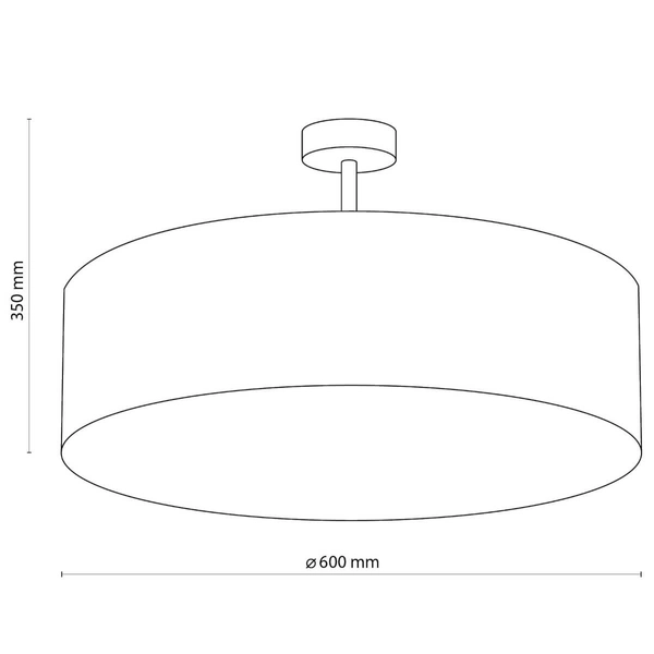 Okrągła lampa nasufitowa Rondo 4239 do kuchni round metalowa szara