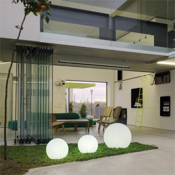 Zewnętrzna lampa stojąca kulista Ø40 BULY 3131 LED 3W 2700K IP65 biała