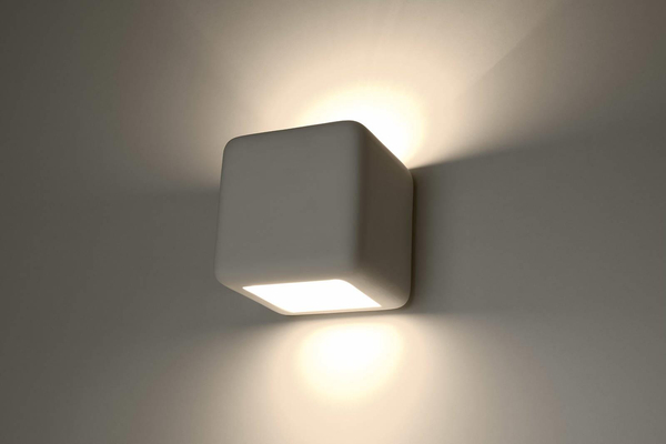 Ceramiczna LAMPA ścienna SL.0839 loftowa OPRAWA kinkiet kostka biała
