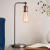 Stołowa lampka retro Hal 76339 z włącznikiem miedziany cyna