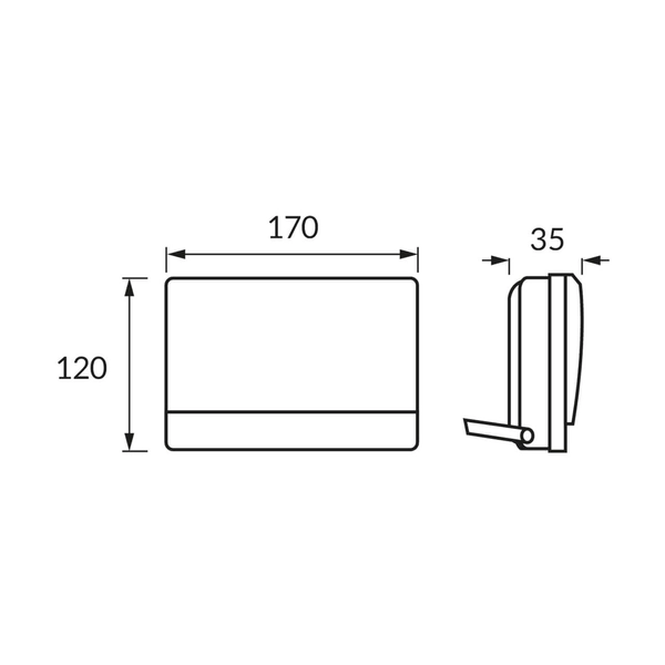 Halopak zewnętrzny BRYZA 4244 Ideus LED 30W 4100K IP65 elewacyjny czarny