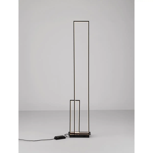 Podłogowa lampa metalowa JURENZO LE45480 LED 45W 3200K czarna