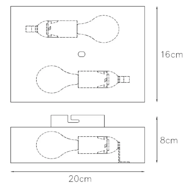 Lampa na ścianę OVALIS 12219/02/31 Lucide na przedpokój biały