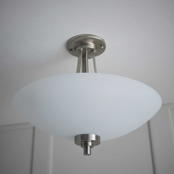Szklana lampa sufitowa Welles WELLES-3SC Endon podtynkowa chrom biały