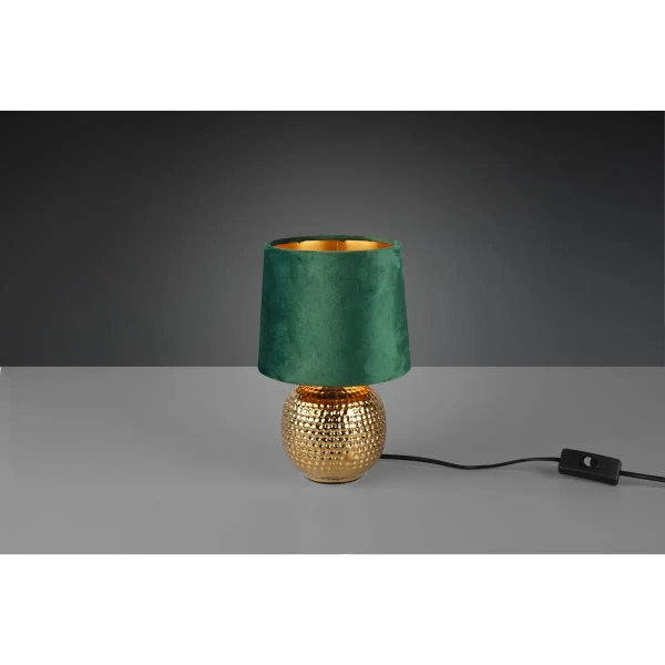 Lampka nocna SOPHIA R50821015 zielona złota z włącznikiem 26cm