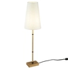 Lampka stołowa Saragossa H001TL-01BS prosta do gabinetu biała złota