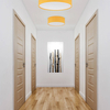 Owalna lampa nasufitowa Nicola 10154 do kuchni round żółta biała