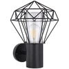 Ogrodowa lampa ścienna HORACE 31355 elewacyjna druciana IP44 czarna