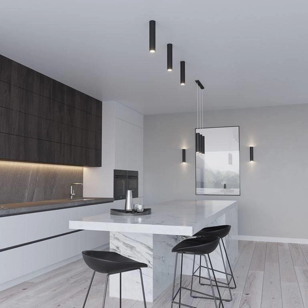 LAMPA wisząca SL.0328 metalowa OPRAWA zwis tuby czarne