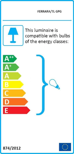 LAMPKA stołowa FERRARA-TL-GPG Elstead metalowa LAMPA stojąca na biurko polerowany złoty szara