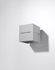 Kinkiet LAMPA ścienna SL.0205 metalowa OPRAWA kostka cube przyścienna szara