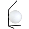 Stołowa LAMPA stojąca CONDI MTM-7475/1 BL MDECO loftowa LAMPKA biurkowa szklana kula ball grafitowa biała