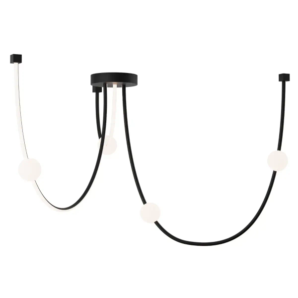 Molekułowa sufitowa lampa 22247 LED 42W 3000K kule białe czarne