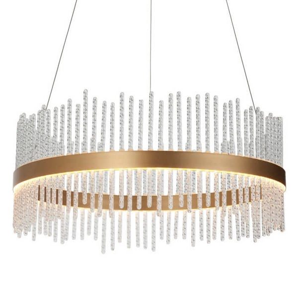 Lampa wisząca okrągła L&-1107671 LED 41W 3000K złoty przezroczysty