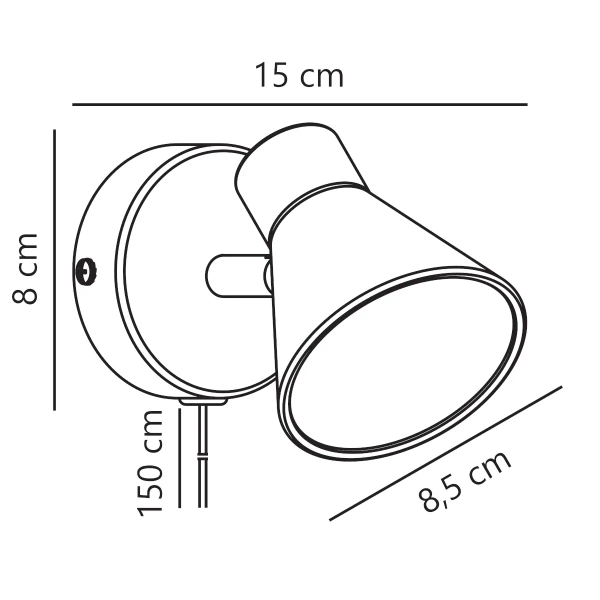 Regulowany kinkiet ścienny EIK 45761003 do czytania czarny