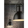 LAMPA wisząca KUTUM 15283 Globo metalowa OPRAWA zwis na łańcuchu loft czarny
