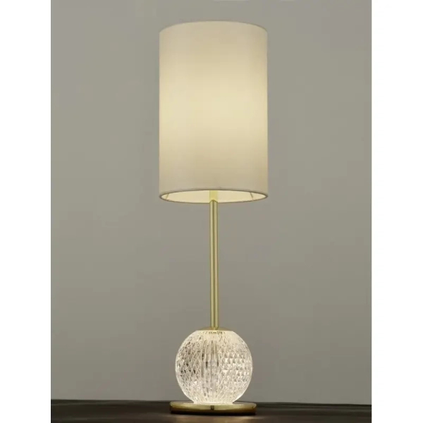 Nocna lampa tuba BRILLE LE42694 LED 13W złoty biały przezroczysty