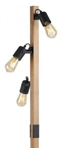 Lampa podłogowa Canop 15629-18 do sypialni drewniana czarna