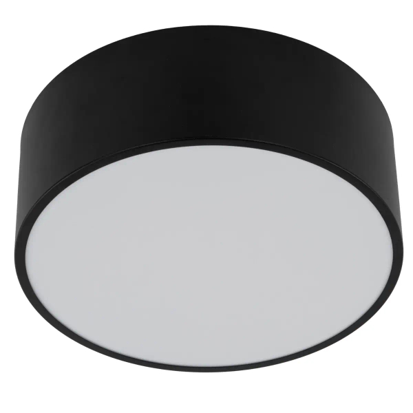 Minimalistyczny plafon tarasowy Livo 10984 okrągły IP54 czarny biały