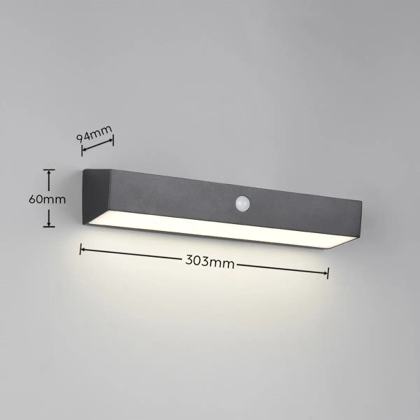 Kinkiet zewnętrzny z czujnikiem SILVES R23306102 LED 6W 4000K IP44 czarny