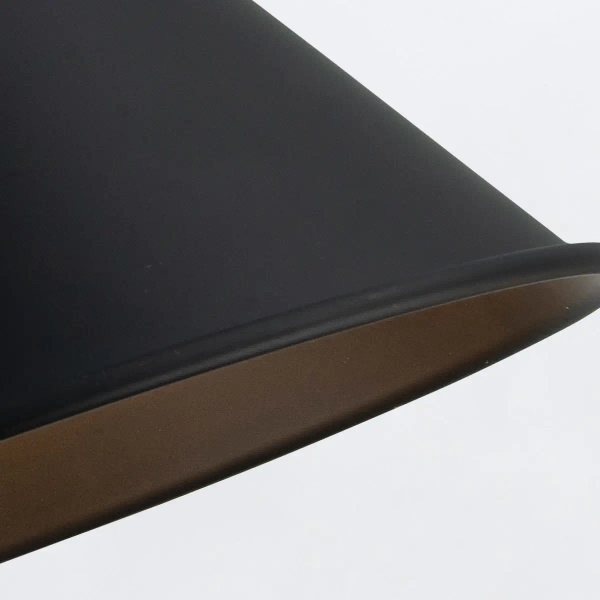 Lampa ścienna metalowa Provence PV1-AB-MB stożek do sypialni czarna mosiądz