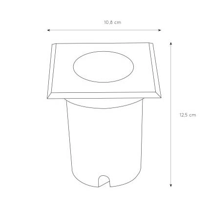 Wpuszczana lampa ogrodowa Biltin11800/01/30 kwadratowa czarna