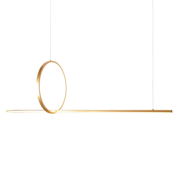 Okrągła lampa wisząca PELLE AZ5757 Azzardo LED 30W 3000K belka złoty