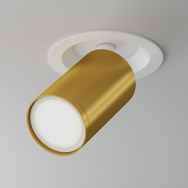 Lampa podtynkowa Focus S C048CL-U-1WMG Maytoni reflektorowa biała złota