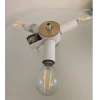 Lampa na komodę Artdeco MT8872 white Step okrągła do sypialni biała złota