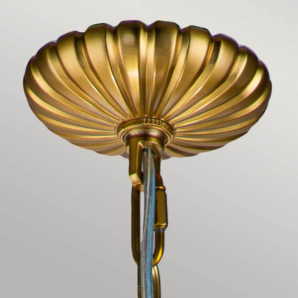 Wisząca lampa retro Adams FE-ADAMS-4P-BB Feiss przezroczysta mosiądz