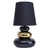 Abażurowa lampka nocna Stoney 3045358 Nave ceramiczna czarna złota