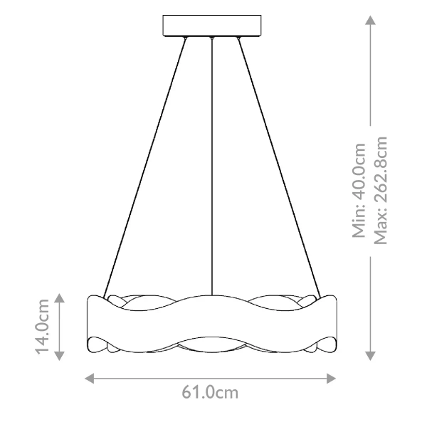 Wisząca lampa nad stół Vaughan QN-VAUGHAN-P-M-BRZ-GD LED 80W 3000K brązowa